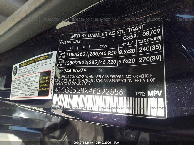 Photo 8 VIN: WDCGG5GBXAF392556 - MERCEDES-BENZ GLK-CLASS 