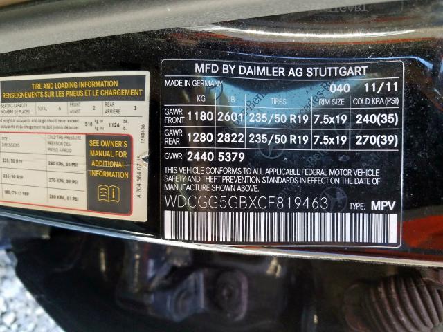 Photo 9 VIN: WDCGG5GBXCF819463 - MERCEDES-BENZ GLK 350 