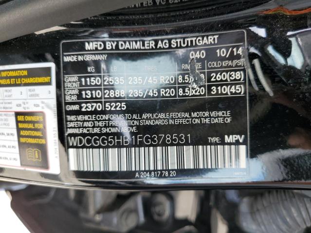 Photo 11 VIN: WDCGG5HB1FG378531 - MERCEDES-BENZ GLK-CLASS 