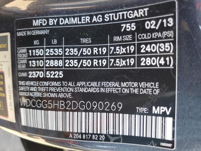 Photo 11 VIN: WDCGG5HB2DG090269 - MERCEDES-BENZ GLK-CLASS 