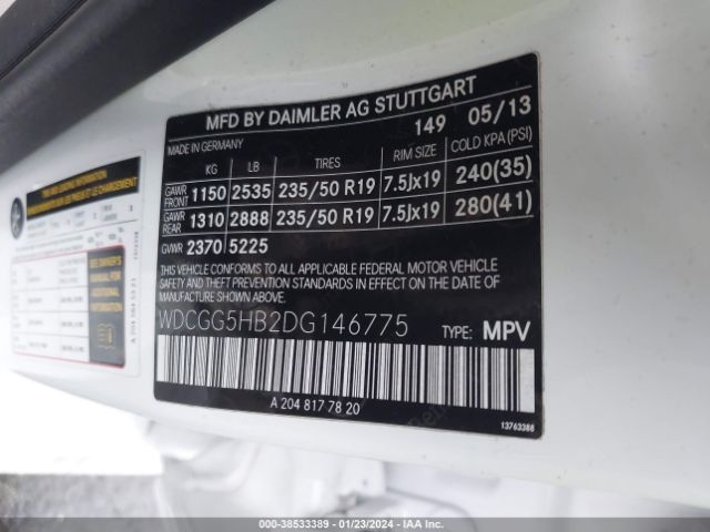 Photo 8 VIN: WDCGG5HB2DG146775 - MERCEDES-BENZ GLK 350 