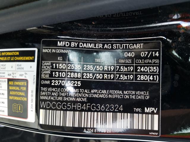 Photo 9 VIN: WDCGG5HB4FG362324 - MERCEDES-BENZ GLK 350 