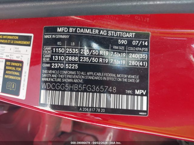 Photo 8 VIN: WDCGG5HB5FG365748 - MERCEDES-BENZ GLK 350 