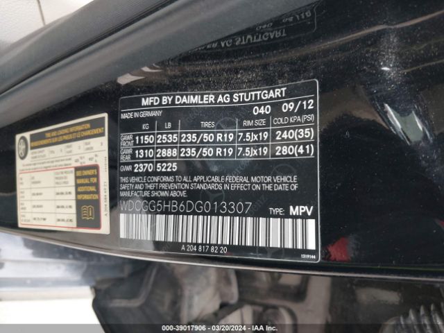 Photo 8 VIN: WDCGG5HB6DG013307 - MERCEDES-BENZ GLK 350 