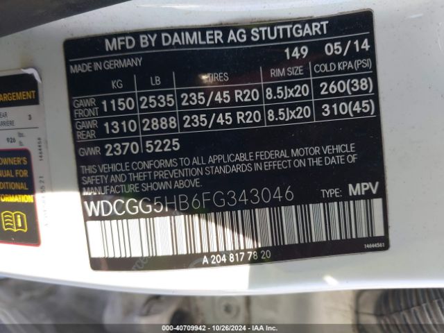 Photo 8 VIN: WDCGG5HB6FG343046 - MERCEDES-BENZ GLK-CLASS 