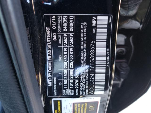 Photo 9 VIN: WDCGG5HB6FG398676 - MERCEDES-BENZ GLK 350 