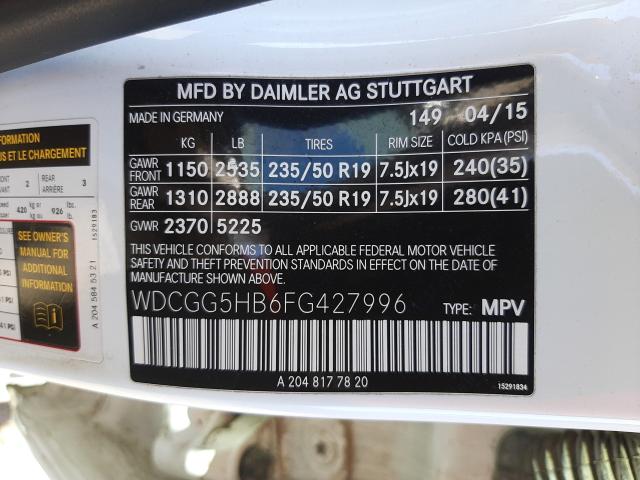 Photo 9 VIN: WDCGG5HB6FG427996 - MERCEDES-BENZ GLK 350 