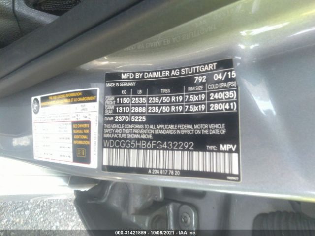 Photo 8 VIN: WDCGG5HB6FG432292 - MERCEDES-BENZ GLK-CLASS 