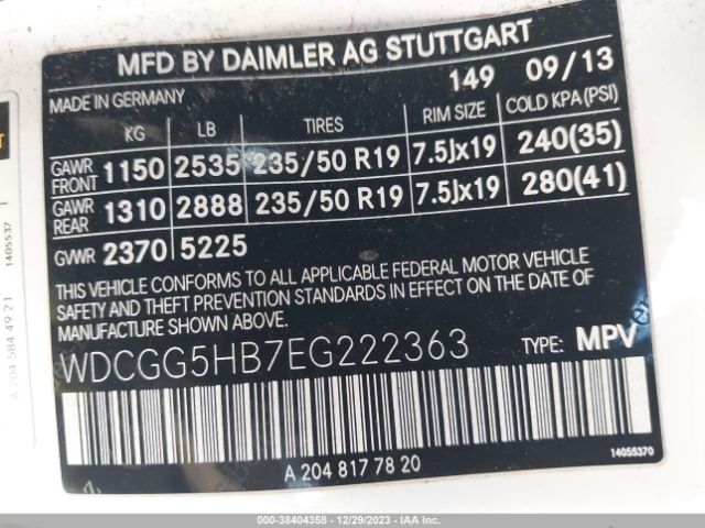 Photo 8 VIN: WDCGG5HB7EG222363 - MERCEDES-BENZ GLK 350 