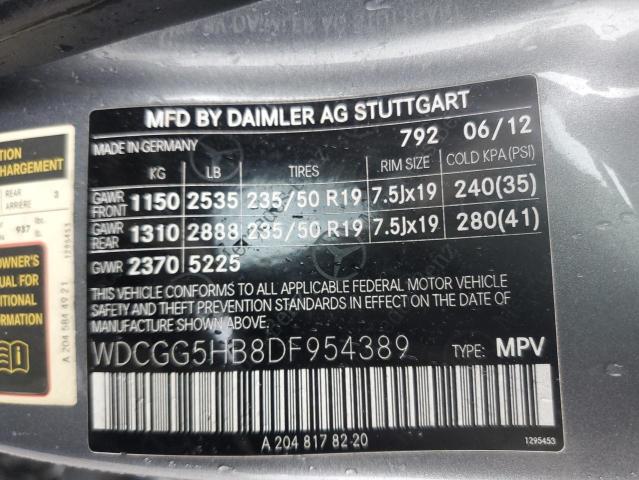 Photo 12 VIN: WDCGG5HB8DF954389 - MERCEDES-BENZ GLK 350 