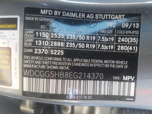 Photo 9 VIN: WDCGG5HB8EG214370 - MERCEDES-BENZ GLK 350 