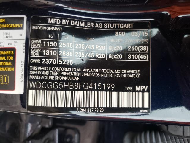 Photo 9 VIN: WDCGG5HB8FG415199 - MERCEDES-BENZ GLK 350 