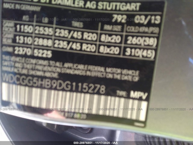 Photo 8 VIN: WDCGG5HB9DG115278 - MERCEDES-BENZ GLK-CLASS 