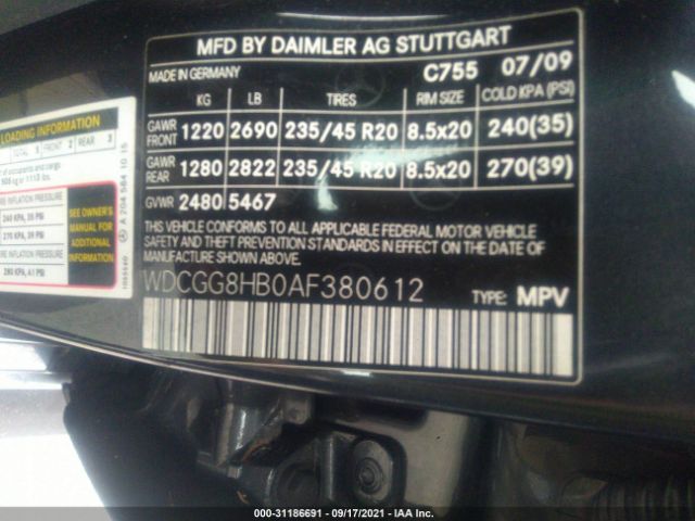 Photo 8 VIN: WDCGG8HB0AF380612 - MERCEDES-BENZ GLK-CLASS 