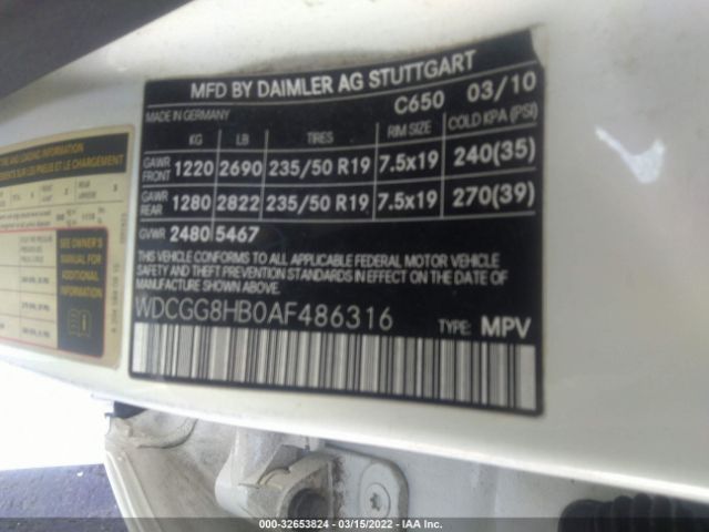 Photo 8 VIN: WDCGG8HB0AF486316 - MERCEDES-BENZ GLK-CLASS 