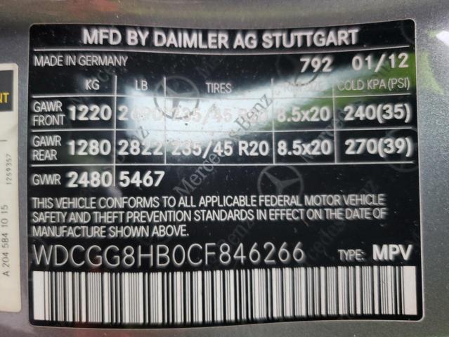 Photo 12 VIN: WDCGG8HB0CF846266 - MERCEDES-BENZ GLK 350 4M 