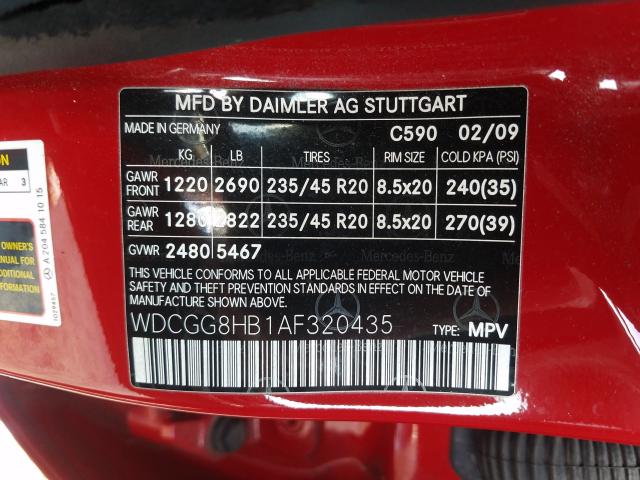 Photo 9 VIN: WDCGG8HB1AF320435 - MERCEDES-BENZ GLK 350 4M 