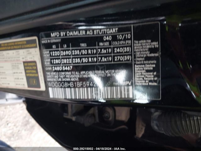 Photo 8 VIN: WDCGG8HB1BF594221 - MERCEDES-BENZ GLK 350 