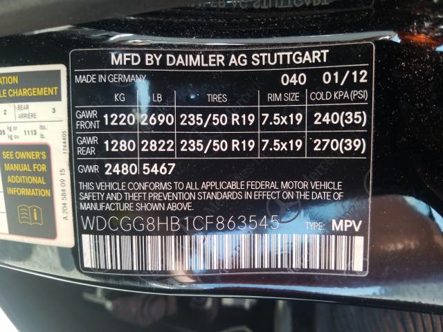 Photo 9 VIN: WDCGG8HB1CF863545 - MERCEDES-BENZ GLK 350 4M 