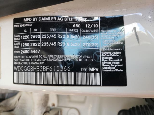 Photo 9 VIN: WDCGG8HB2BF615366 - MERCEDES-BENZ GLK 350 4M 