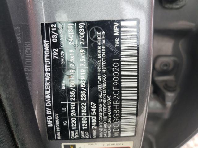 Photo 9 VIN: WDCGG8HB2CF900201 - MERCEDES-BENZ GL350 