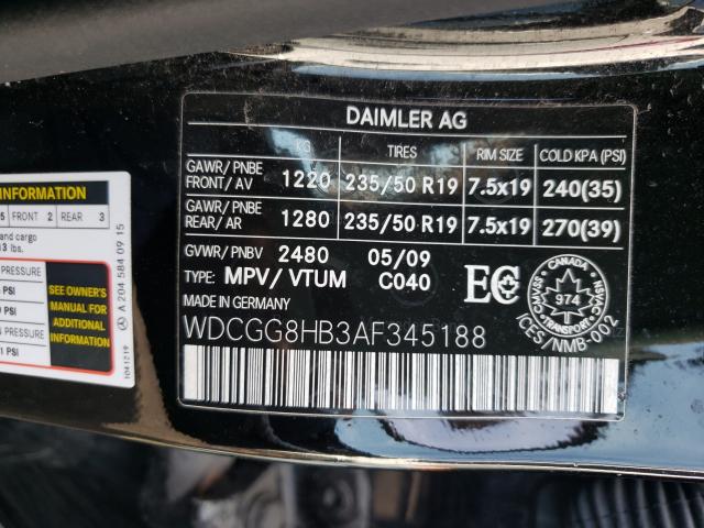 Photo 9 VIN: WDCGG8HB3AF345188 - MERCEDES-BENZ GLK 350 4M 