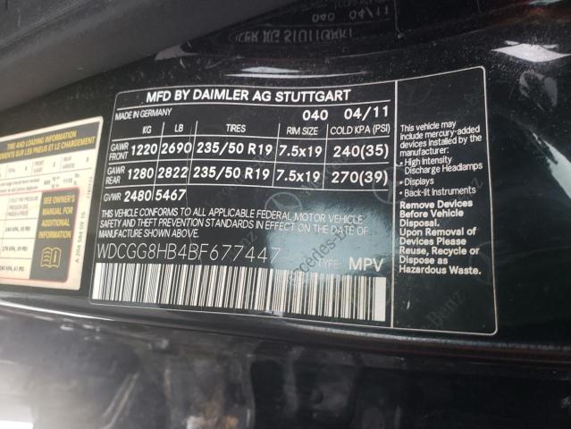 Photo 11 VIN: WDCGG8HB4BF677447 - MERCEDES-BENZ GLK-CLASS 