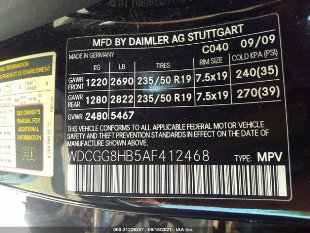 Photo 8 VIN: WDCGG8HB5AF412468 - MERCEDES-BENZ GLK-CLASS 