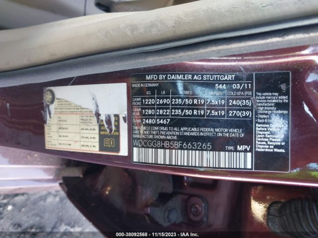 Photo 8 VIN: WDCGG8HB5BF663265 - MERCEDES-BENZ GLK 350 