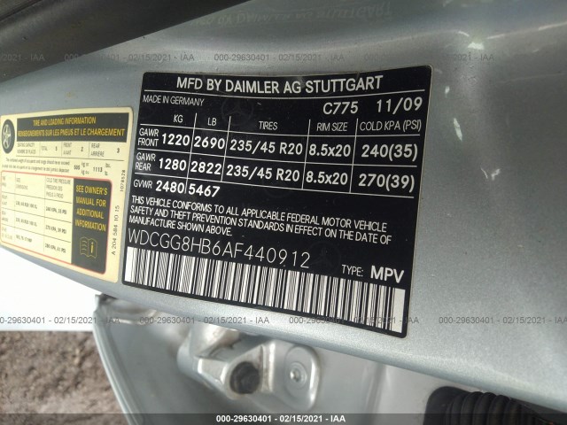 Photo 8 VIN: WDCGG8HB6AF440912 - MERCEDES-BENZ GLK-CLASS 