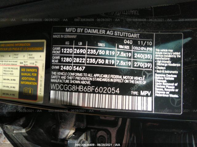 Photo 8 VIN: WDCGG8HB6BF602054 - MERCEDES-BENZ GLK-CLASS 