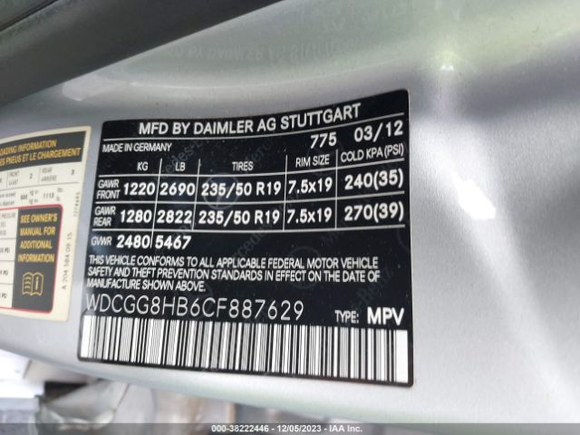 Photo 8 VIN: WDCGG8HB6CF887629 - MERCEDES-BENZ GLK 350 