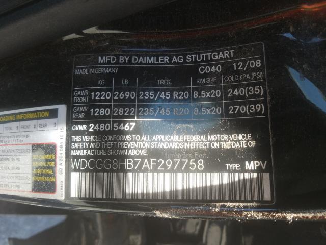 Photo 9 VIN: WDCGG8HB7AF297758 - MERCEDES-BENZ GLK 350 4M 