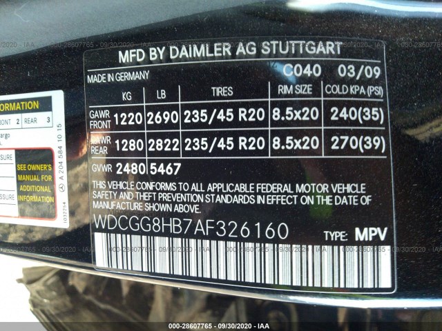 Photo 8 VIN: WDCGG8HB7AF326160 - MERCEDES-BENZ GLK-CLASS 