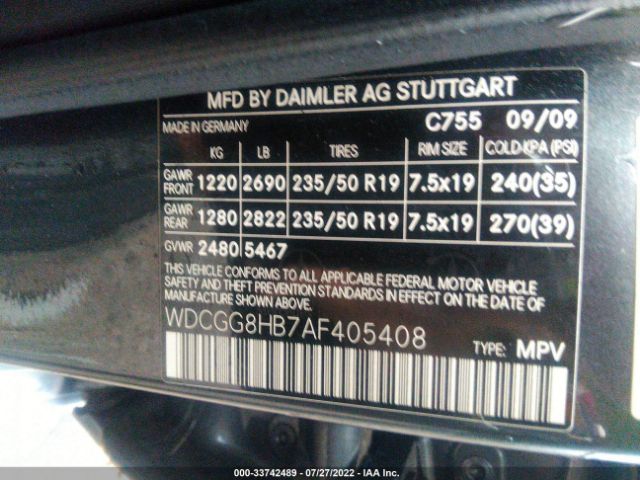 Photo 8 VIN: WDCGG8HB7AF405408 - MERCEDES-BENZ GLK-CLASS 