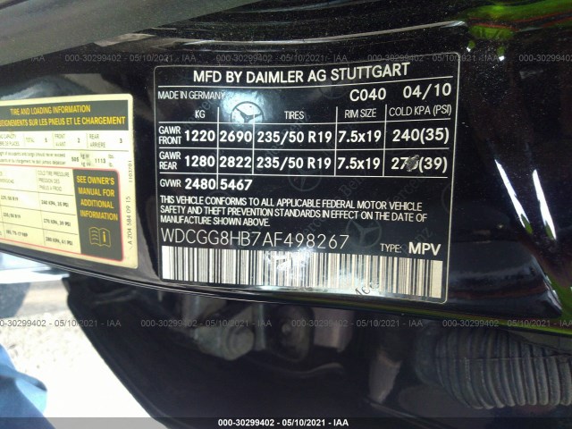 Photo 8 VIN: WDCGG8HB7AF498267 - MERCEDES-BENZ GLK-CLASS 