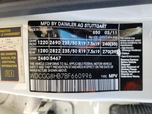 Photo 9 VIN: WDCGG8HB7BF660996 - MERCEDES-BENZ GLK 350 4M 