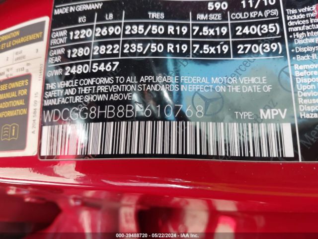 Photo 8 VIN: WDCGG8HB8BF610768 - MERCEDES-BENZ GLK 350 