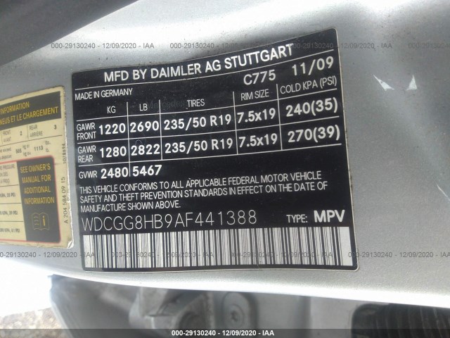 Photo 8 VIN: WDCGG8HB9AF441388 - MERCEDES-BENZ GLK-CLASS 