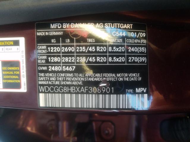 Photo 9 VIN: WDCGG8HBXAF308901 - MERCEDES-BENZ GLK 350 4M 