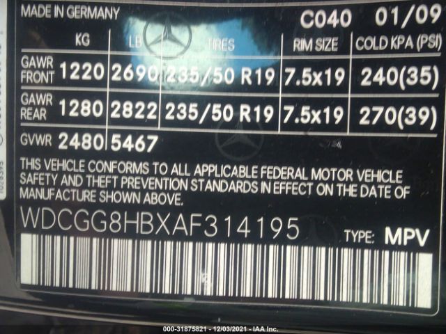 Photo 8 VIN: WDCGG8HBXAF314195 - MERCEDES-BENZ GLK-CLASS 