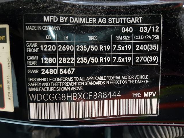 Photo 9 VIN: WDCGG8HBXCF888444 - MERCEDES-BENZ GLK 350 4M 