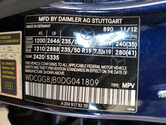 Photo 12 VIN: WDCGG8JB0DG041809 - MERCEDES-BENZ GLK 350 4M 