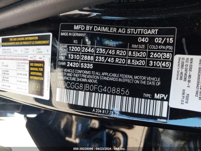 Photo 8 VIN: WDCGG8JB0FG408856 - MERCEDES-BENZ GLK 350 