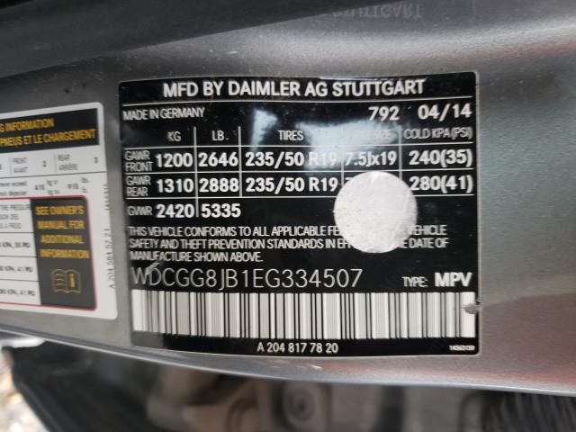 Photo 9 VIN: WDCGG8JB1EG334507 - MERCEDES-BENZ GLK 350 4M 