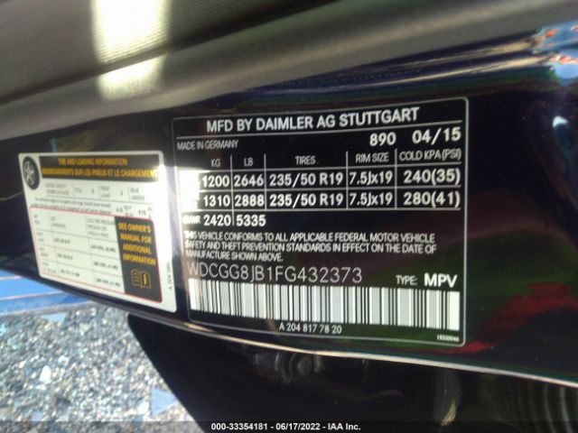 Photo 8 VIN: WDCGG8JB1FG432373 - MERCEDES-BENZ GLK-CLASS 