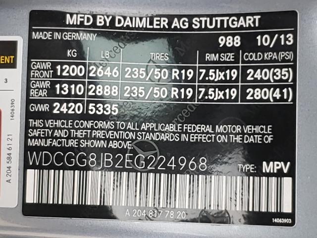 Photo 9 VIN: WDCGG8JB2EG224968 - MERCEDES-BENZ GLK 350 4M 