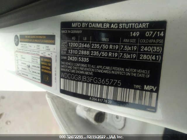 Photo 8 VIN: WDCGG8JB3FG365775 - MERCEDES-BENZ GLK-CLASS 