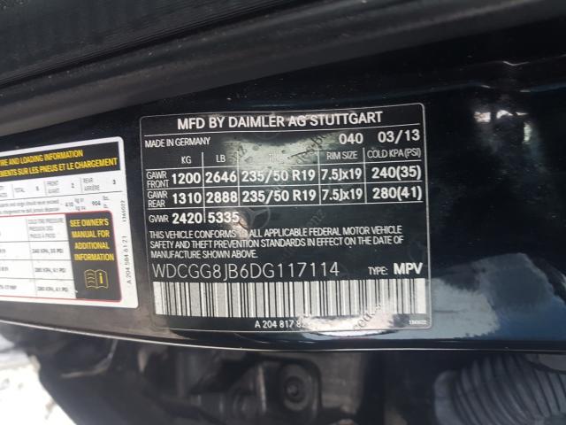 Photo 9 VIN: WDCGG8JB6DG117114 - MERCEDES-BENZ GLK 350 4M 