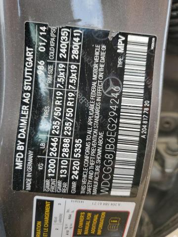 Photo 12 VIN: WDCGG8JB6EG294246 - MERCEDES-BENZ GLK 350 4M 